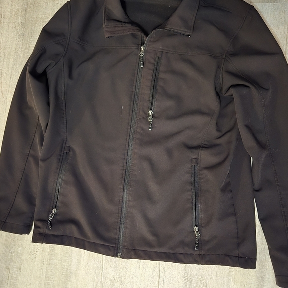 Swiss Tech Men's Black Soft Shell Fleece Lined Jacket Size M - Picture 3 of 7
